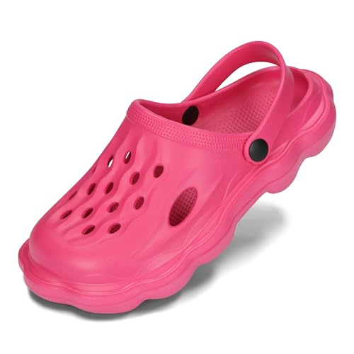 PLAME Damen Eva Clogs Gartenclogs Freizeitschuhe Sehr Leicht Gartenschuhe Damen Sommer Garten Clogs 36-41 EU (Rosa, EU Schuhgrößensystem, Erwachsene, Numerisch, M, 40) von PLAME