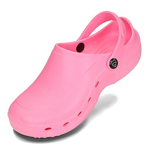 PLAME Damen Eva Clogs Gartenclogs Freizeitschuhe Wasserdicht Sehr Leicht Gartenschuhe 36-41 EU (Rosa, EU Schuhgrößensystem, Erwachsene, Numerisch, M, 38) von PLAME