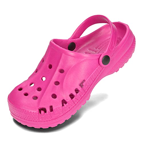 PLAME Unisex Eva Clogs Gartenschuhe Damen Gartenclogs Herren Gartenschuhe Unisex Leicht Sommer Garten Clogs 36-46 EU (Rosa, EU Schuhgrößensystem, Erwachsene, Numerisch, M, 38) von PLAME