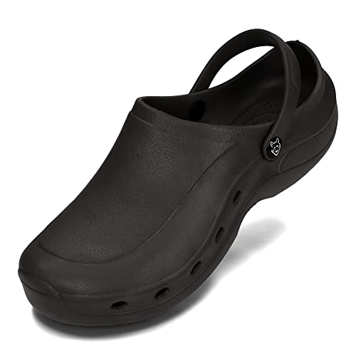 PLAME Damen Eva Clogs Gartenclogs Freizeitschuhe Wasserdicht Sehr Leicht Gartenschuhe 36-41 EU (Schwarz, EU Schuhgrößensystem, Erwachsene, Numerisch, M, 37) von PLAME