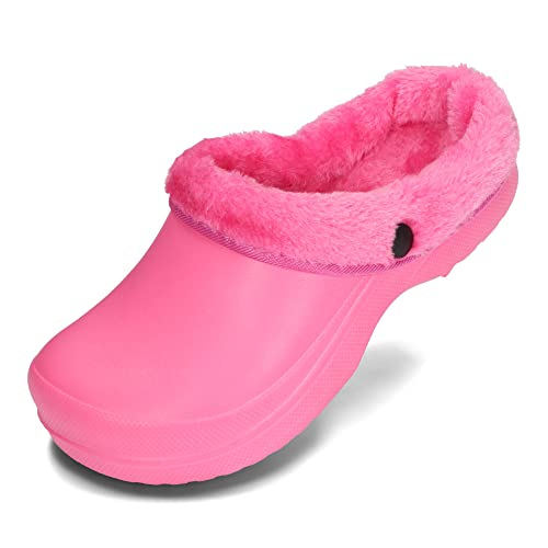 PLAME Unisex Eva Clogs Damen Herren Gefüttert Warme Clogs Gartenschuhe 36-46 EU (Rosa, EU Schuhgrößensystem, Erwachsene, Numerisch, M, 37) von PLAME