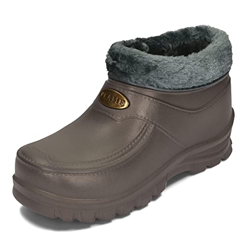 PLAME Gummistiefel Gefüttert Herren Gummistiefel Gefüttert Damen EVA Stiefel Warme Gummistiefel Regenstiefel 36-46 EU (Graphite, 45) von PLAME