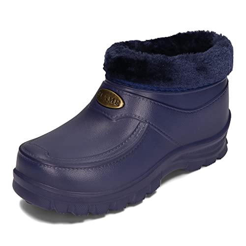 PLAME Gefütterte Gummistiefel für Herren und Damen - EVA Stiefel, Warme Regenstiefel, 36-46 EU (Marinablau, 43) von PLAME