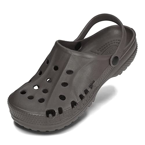 PLAME Unisex Eva Clogs Gartenschuhe Damen Gartenclogs Herren Gartenschuhe Unisex Leicht Sommer Garten Clogs 36-46 EU (Graphit, EU Schuhgrößensystem, Erwachsene, Numerisch, M, 41) von PLAME