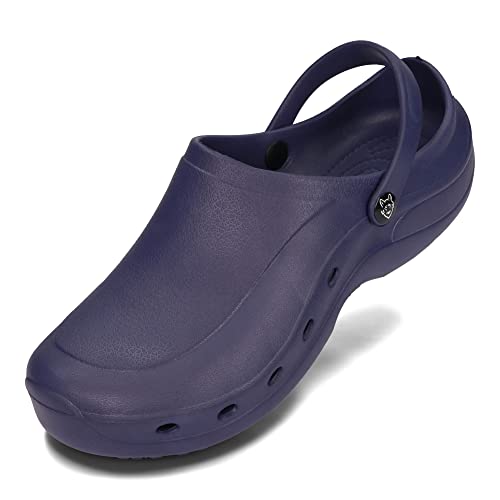 PLAME Herren Eva Clogs Gartenclogs Freizeitschuhe Wasserdicht Sehr Leicht Gartenschuhe 41-46 EU (Marineblau, EU Schuhgrößensystem, Erwachsene, Numerisch, M, 41) von PLAME