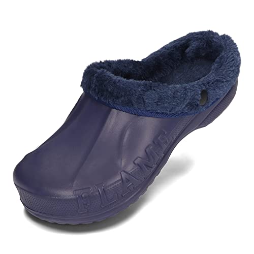 PLAME Herren Eva Clogs Gefüttert Warme Hausschuhe Gartenschuhe 41-46 EU (Marineblau, eu_Footwear_Size_System, Adult, Numeric, medium, Numeric_43) von PLAME