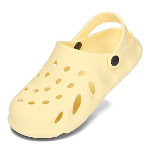 PLAME Unisex Clogs Eva-Schaum Gartenschuhe Pantoletten Sommer Gartenclogs 36-46 EU (Gelb, eu_Footwear_Size_System, Adult, Women, Numeric, medium, Numeric_36) von PLAME