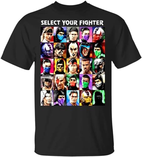 Mortal Kombat Select Your Fighter Unisex T-Shirt Mens Tops Casual Black XL von PLANT'ISM