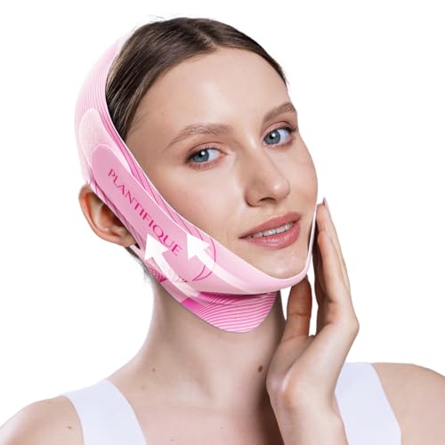 PLANTIFIQUE Kinnmaske Doppelkinn Wiederverwendbar - Atmungsaktive V-Line Gesichtsmaske - Chin Strap V Shape Face Mask von PLANTIFIQUE