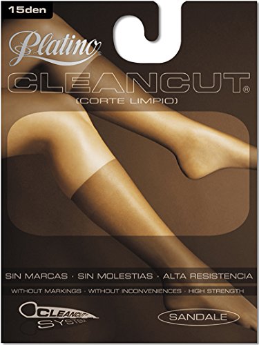 PLATINO KNEE-HIGH SOCK CLEANCUT 15, FARBE CARESSE, GRÖßE MEDIUM von PLATINO