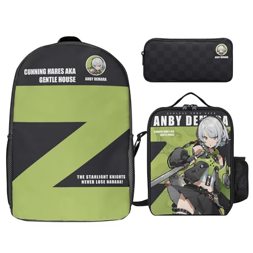 PLAYDOM Zenless Zone Zero Billy Kid VonLycaon Tragetasche Rucksack 3Pcs (Anby Demara) von PLAYDOM