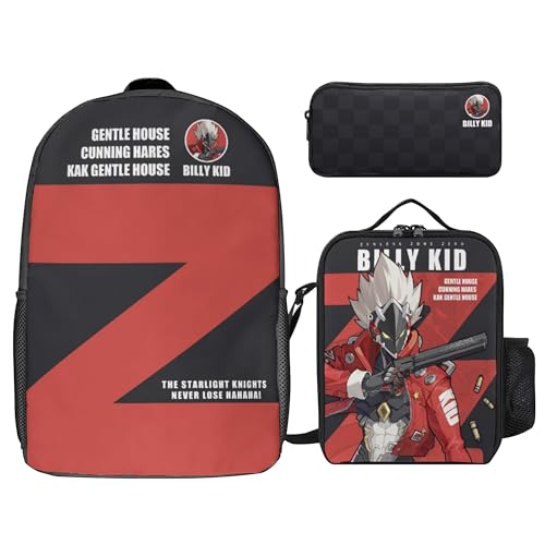PLAYDOM Zenless Zone Zero Billy Kid VonLycaon Tragetasche Rucksack 3Pcs (Billy Kid) von PLAYDOM