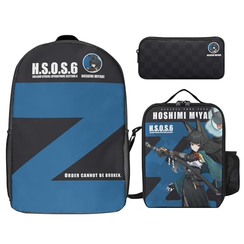PLAYDOM Zenless Zone Zero Billy Kid VonLycaon Tragetasche Rucksack 3Pcs (Hoshimi Miyabi) von PLAYDOM