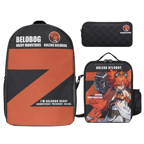 PLAYDOM Zenless Zone Zero Billy Kid VonLycaon Tragetasche Rucksack 3Pcs (Koleda Belobog) von PLAYDOM