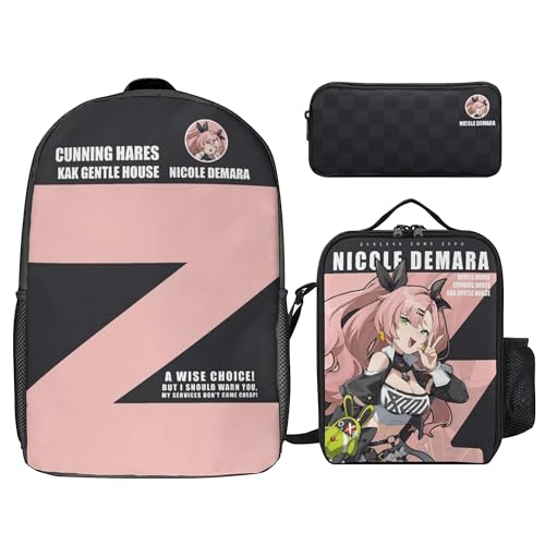 PLAYDOM Zenless Zone Zero Billy Kid VonLycaon Tragetasche Rucksack 3Pcs (Nicole Demara) von PLAYDOM