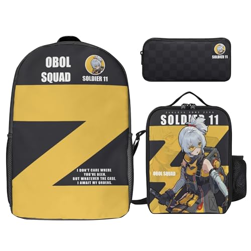 PLAYDOM Zenless Zone Zero Billy Kid VonLycaon Tragetasche Rucksack 3Pcs (Soldatin Nr.11) von PLAYDOM