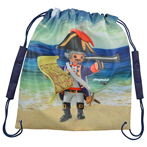 PLAYMOBIL – Turnbeutel 38 x 35 cm Sportbeutel aus Polyester 126496 Piraten Motiv 7" von PLAYMOBIL