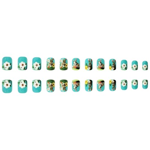 24pcs Quadratnägel Tipps Gefälschte Nägel Kleber Auf Nägeln Kleben Auf Nägeln Auf Nägel Künstliche Falsche Nägel Für Frauen Mädchen von PLCPDM