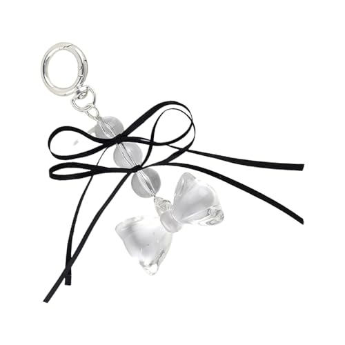 Artistics Bowknot Keychain Mit Zwei Tonen Bande Und Klaren Perlen Mit Bowknot Designs Für Trendige Frauen Verwenden von PLCPDM
