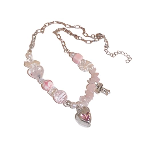 Böhmische Perlen Armbänder Herz Halskette Schleife hochwertige Kristall Halskette Sommer Acryl Halskette Schmuck, Bracelet, Siehe Abbildung von PLCPDM