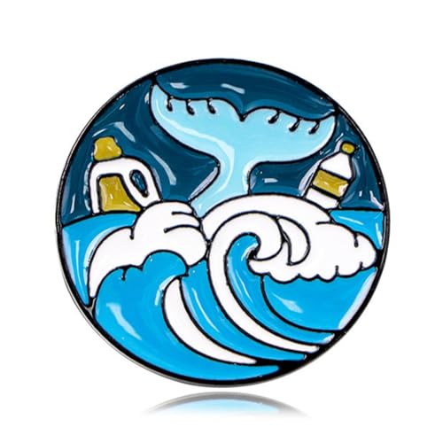 Boykott Nukleare Abwasser-Legierung Anstecknadel Ozeanschutz Brosche Schmuck Meeresschutz Emaille Pin Schmuck, Siehe Abbildung von PLCPDM