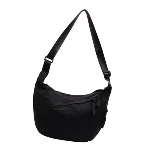 Crossbody-Tasche für Damen und Herren, trendige Tragetasche, Halbmond, mehrere Taschen, Mond mit verstellbarem Riemen, mehrere Taschen, Crossbody-Tasche für Damen, lässige Knödeltaschen, Schwarz , One Crossbody-Tasche für Damen und Herren, trendige Tragetasche, Halbmond, mehrere Taschen, Mond mit verstellbarem Riemen, mehrere Taschen, Crossbody-Tasche für Damen, lässige Knödeltaschen, Schwarz , One von PLCPDM