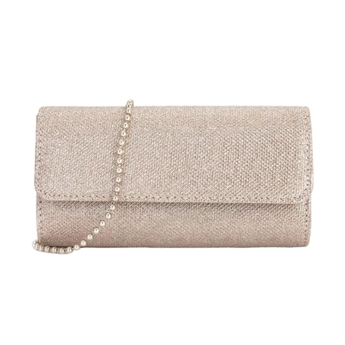 Elegante Handtasche mit Perlenkette, Abendtasche, Umhängetasche, Umhängetasche, einzigartige Hochzeitstasche, geeignet für verschiedene Anlässe, champagnerfarben von PLCPDM