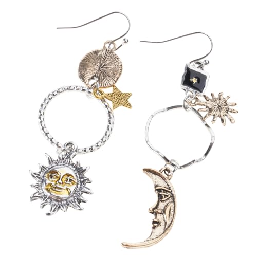 Elegante Sonnenblumen Fallen Ohrringe Asymmetrische Sonnen Und Mondohr Anhänger Accessoires Schmuck Für Modebegeisterte Elegante Sonnenblumen Fallen Ohrringe Asymmetrische Sonnen Und Mondohr Anhänger Accessoires Schmuck Für Modebegeisterte von PLCPDM