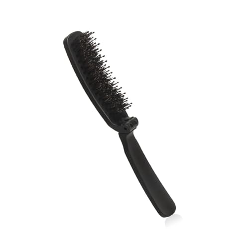 Faltbare Haarbürste im Taschenformat, für Damen und Herren, für Reisen oder Zuhause, mit Nylon- und Wildschweinborsten Faltbare Haarbürste im Taschenformat, für Damen und Herren, für Reisen oder Zuhause, mit Nylon- und Wildschweinborsten von PLCPDM