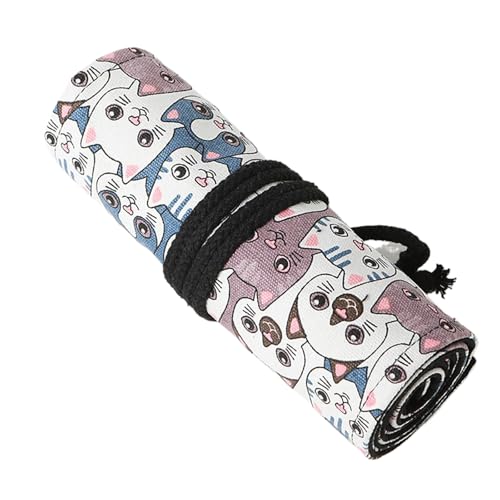 Federmäppchen mit 12/24/36/48/72 Löchern, Federmäppchen, Katzen-Etui, Bleistift-Organizer, Bleistift-Aufbewahrungstasche, Zeichenstift-Organizer, 24 Löcher von PLCPDM