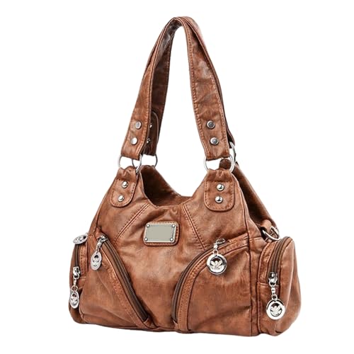 Frauen Bag Trendy Schulter Retro Handtasche Mode Crossbody Top PU Leder Pendeln Frauen Schulter Mode Crossbody Top Retro Handtasche von PLCPDM