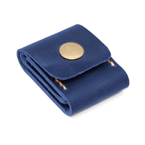 Gitarrenplektrumhalter aus PU-Leder, Organizer für Gitarrenplektren, Tragetaschen, Plektrum-Aufbewahrungstaschen, blau von PLCPDM