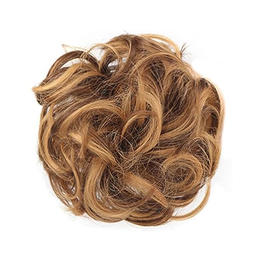 Haarteile Brötchen Mit 8-Zahn Klauen Clip Lockiger Welliger Haar Scrunchie Mit Clip In Haarbrötchen Synthetische Haarrunchies von PLCPDM