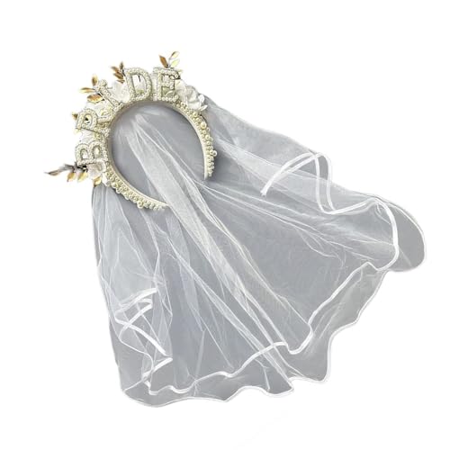 Künstliches Haarband für Hochzeit, Party, eleganter Haarreif für Frauen, Brautparty, Geschenk, Junggesellinnenabschied, Kopfbedeckung, künstliches Stirnband, Hochzeitsfeier von PLCPDM