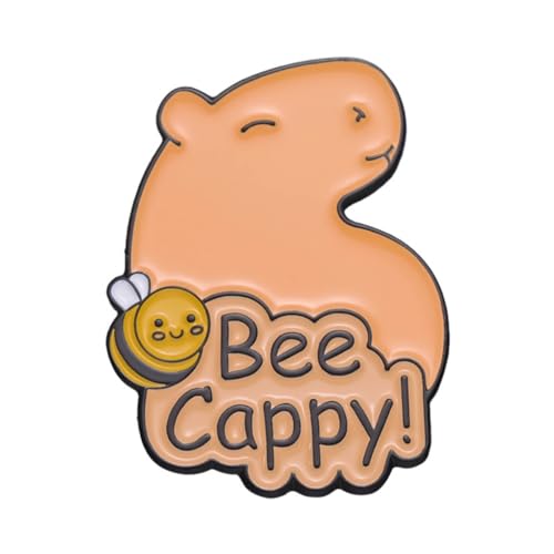 Modische Capybara-Anstecknadel, Winterabzeichen, Brosche, Tasche, schicker Kleidungsschmuck, perfektes Geschenk für Abzeichensammler, Siehe Abbildung von PLCPDM