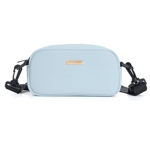 Multifunktionale Damen-Umhängetasche, modische Umhängetasche, PU-Handtasche, praktische Brusttasche für Reisen und Geselligkeit, blau von PLCPDM