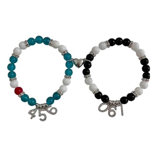 Nummer Charme Perlen Armband Für Paare Und Freund Stilvolle Freundschaftsgerichte Handgemachte Valentinstag Schmuck Valentinstag Schmuck von PLCPDM