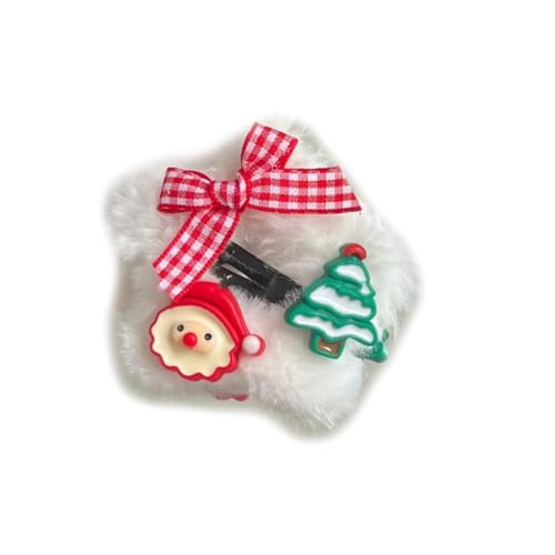 PLCPDM 1 Stück / 10 Stück Plüsch-Haarnadeln in Sternform, für Mädchen, Weihnachtsfrisur, Fotografie-Haarspange für Damen, Pferdeschwanz von PLCPDM