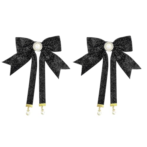 PLCPDM 1 x 1 Paar süße Haarspange Harajuku Plüsch Schleife Form Entenschnabel Haarspange für Mädchen Neujahr Pferdeschwanz Styling Herstellung von PLCPDM