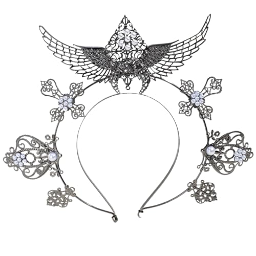 PLCPDM 2-lagiger Haarreif in heiliger Form, Weihnachts-Haarhalter, Neujahrsparty, Kostüm, Kopfbedeckung für Erwachsene von PLCPDM