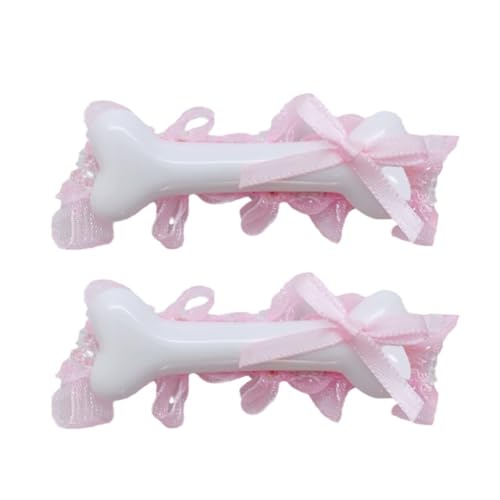 PLCPDM 2000er Jahre Haarspange mit Schleife aus Knochen für Teenager, Spitze, Haarclip für Mädchen, Haarspangen mit seitlichem Pony, Anime-Haarschmuck von PLCPDM