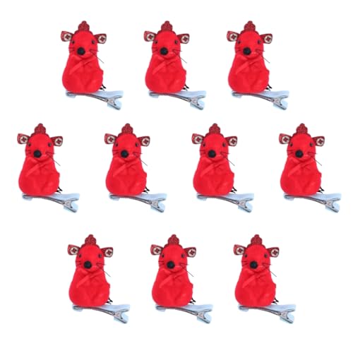 PLCPDM 3D Plüsch Tier Maus Haarnadel Lustiger Frühling Entenschnabel Clip Cartoon Schleife Haarspange Haarspangen Haarschmuck für Mädchen von PLCPDM