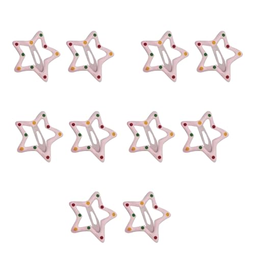 PLCPDM 5 Paar Haarspangen Stern Clip für Mädchen Stern Haarspange für Kinder Stern Haarspangen Pony Clip Seitenclip Stern Haarnadel von PLCPDM
