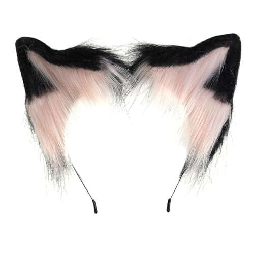 PLCPDM Anime-Cosplay-Requisiten, Katzenhaarreifen, pelziges Haarstyling für Halloween, Stirnband, pelziges Kätzchen, Tier, Karneval von PLCPDM