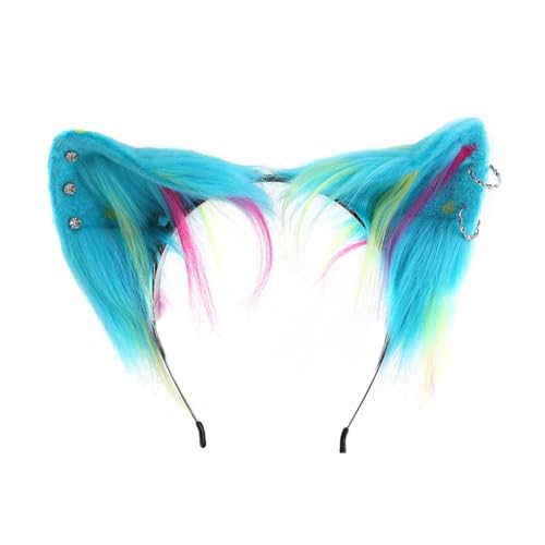 PLCPDM Anime-Cosplay-Requisiten, Katzenhaarreifen, pelziges Haarstyling für Halloween, Stirnband, pelziges Kätzchen, Tier, Karneval von PLCPDM