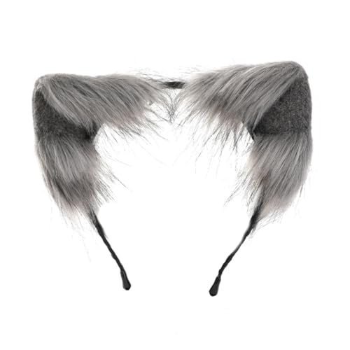 PLCPDM Anime-Cosplay-Requisiten, Katzenhaarreifen, pelziges Haarstyling für Halloween, Stirnband, pelziges Kätzchen, Tier, Karneval von PLCPDM