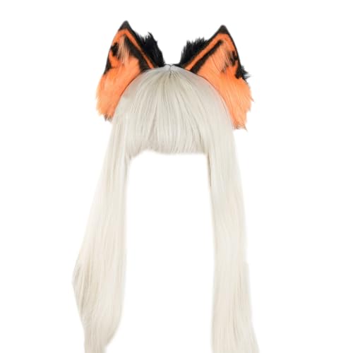 PLCPDM Anime Cosplay Requisiten Wolf Haarreifen Pelzkätzchen Haarstyling für Halloween Stirnband Pelztier Karneval von PLCPDM