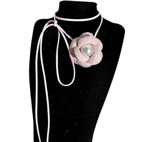 PLCPDM Anspruchsvolle Blumen-Choker-Schmuck, elegante Schlüsselbeinkette, modische Flowewr-Halskette für modebewusste Damen, Siehe Abbildung von PLCPDM