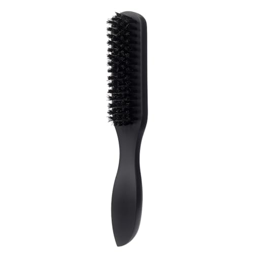 PLCPDM Bartbürste für Männer Nylons Haar Bartbürste Wildschweinborsten Bartbürste Schnurrbartbürste Haarbürste Rasierwerkzeug Einfach zu bedienen, Schwarz von PLCPDM