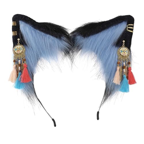 PLCPDM Cartoon Fuchs Katzenohren Stirnband Plüsch Karneval Party Kopfschmuck Cosplay Party Cosplay Anime Requisiten Unisex von PLCPDM